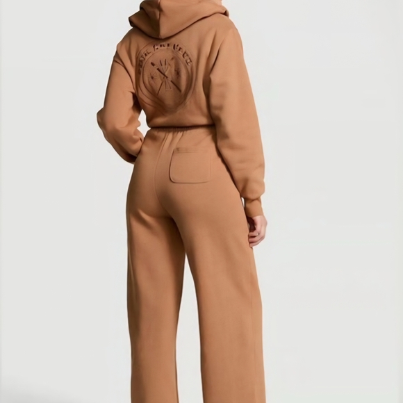 PINK Victoria's Secret Pants - Pink Victorias Secret Wide Leg Jumpsuit Snow Outfit Xl